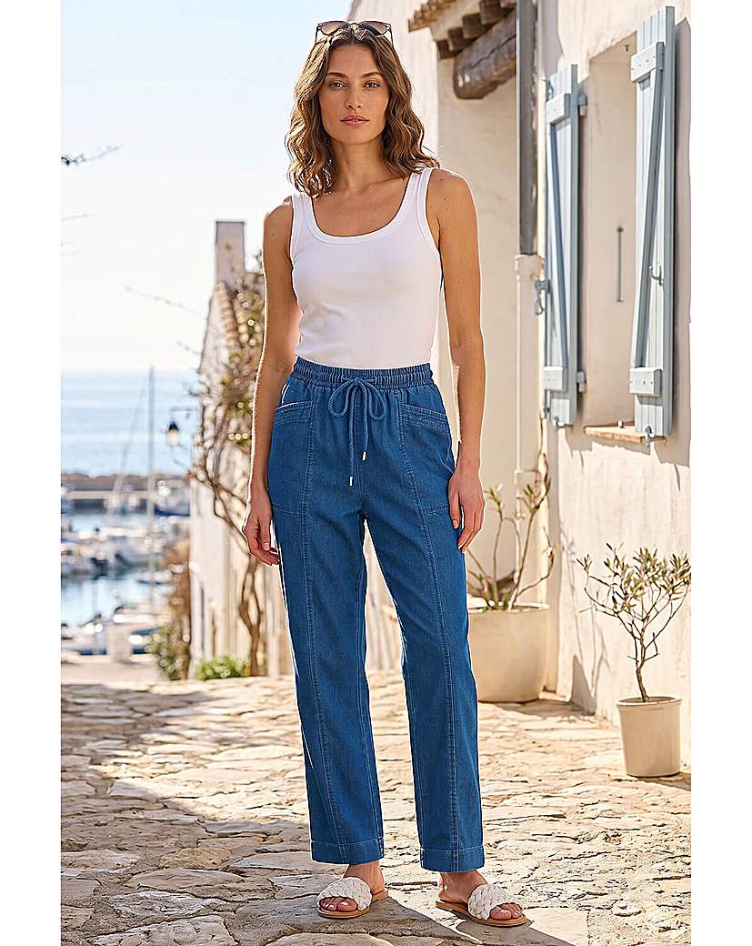 Roman Petite Indigo Seam Detail Stretch Jean Size 10
