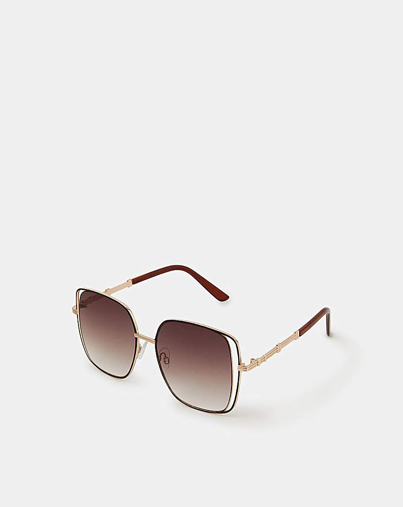 Accessorize Cut Out Square Sunglasses