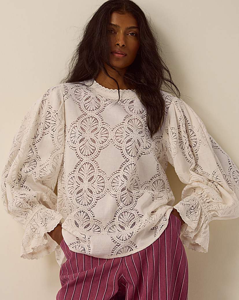 Monsoon Imogen Lace Blouson Blouse