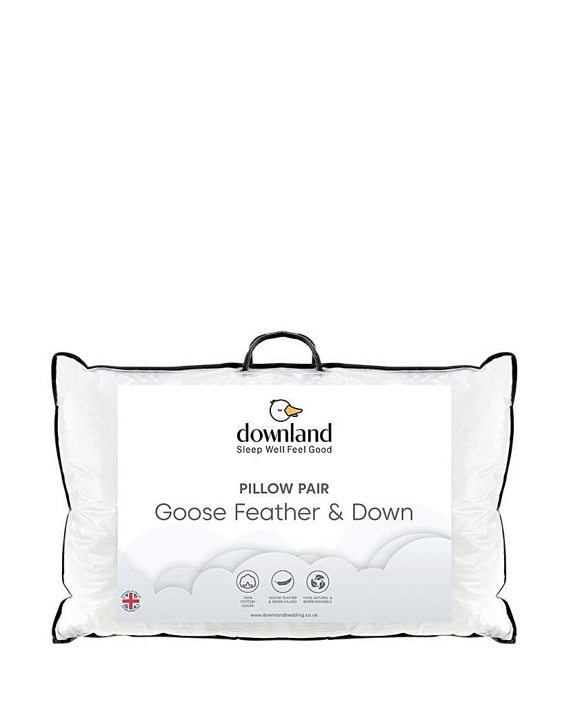 Goose Feather & Down Pack of 2 Pillows