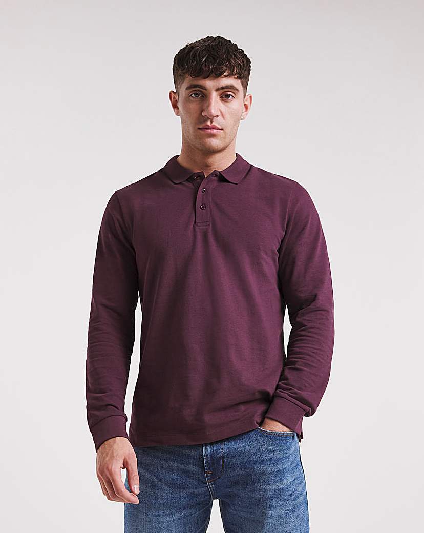 Long Sleeve Pique Polo