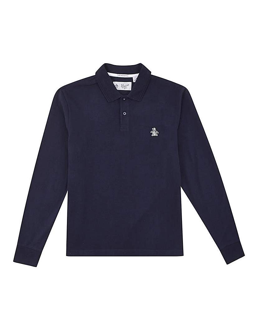Image of Original Penguin Long Sleeve Rib Polo