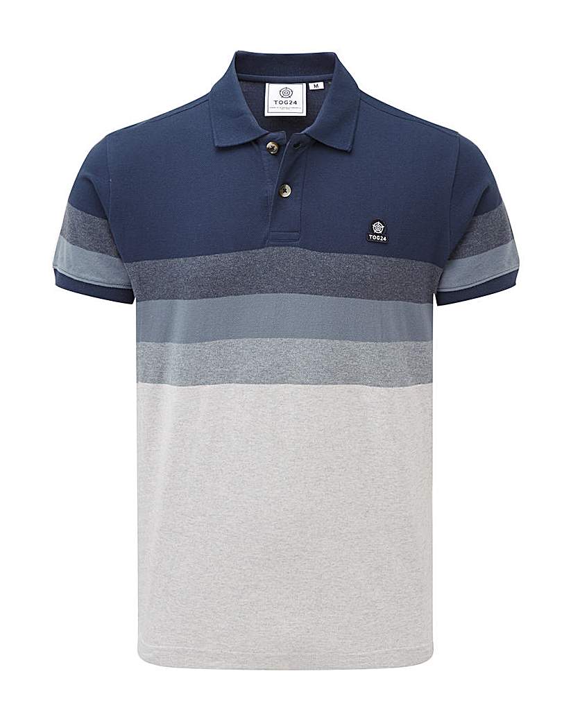 Image of Tog24 Derwent Mens Stripe Polo Shirt