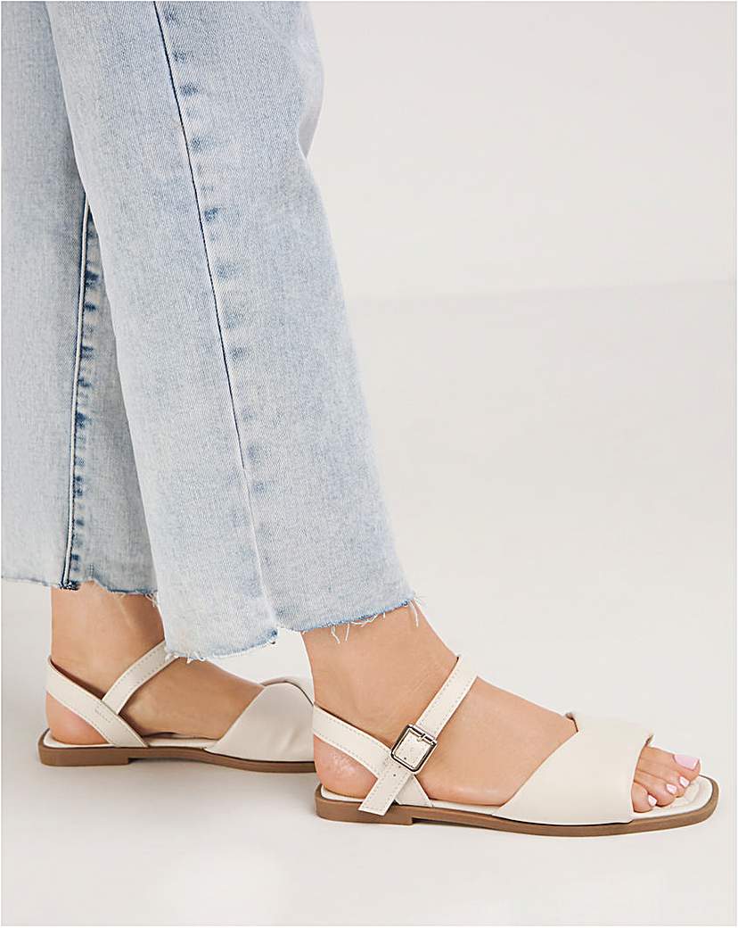 Two Part Flat Sandal Wide