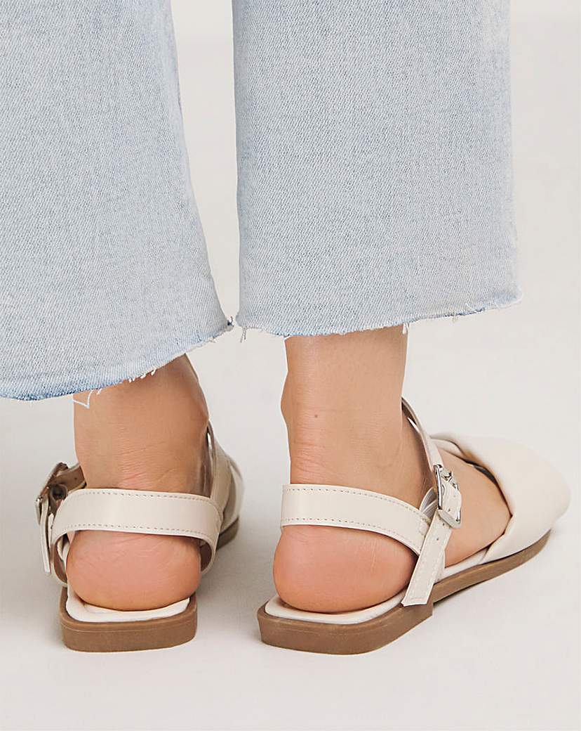 Two Part Flat Sandal Wide