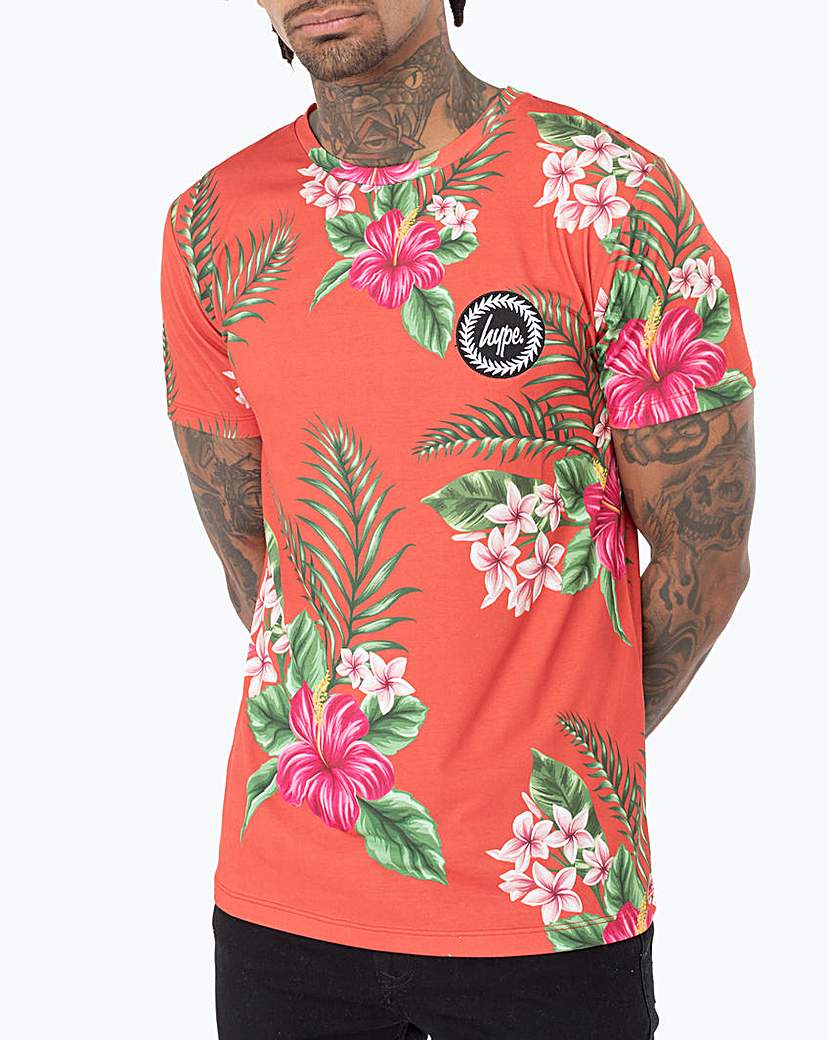 Image of Hype Red Hawaii T-Shirt Long