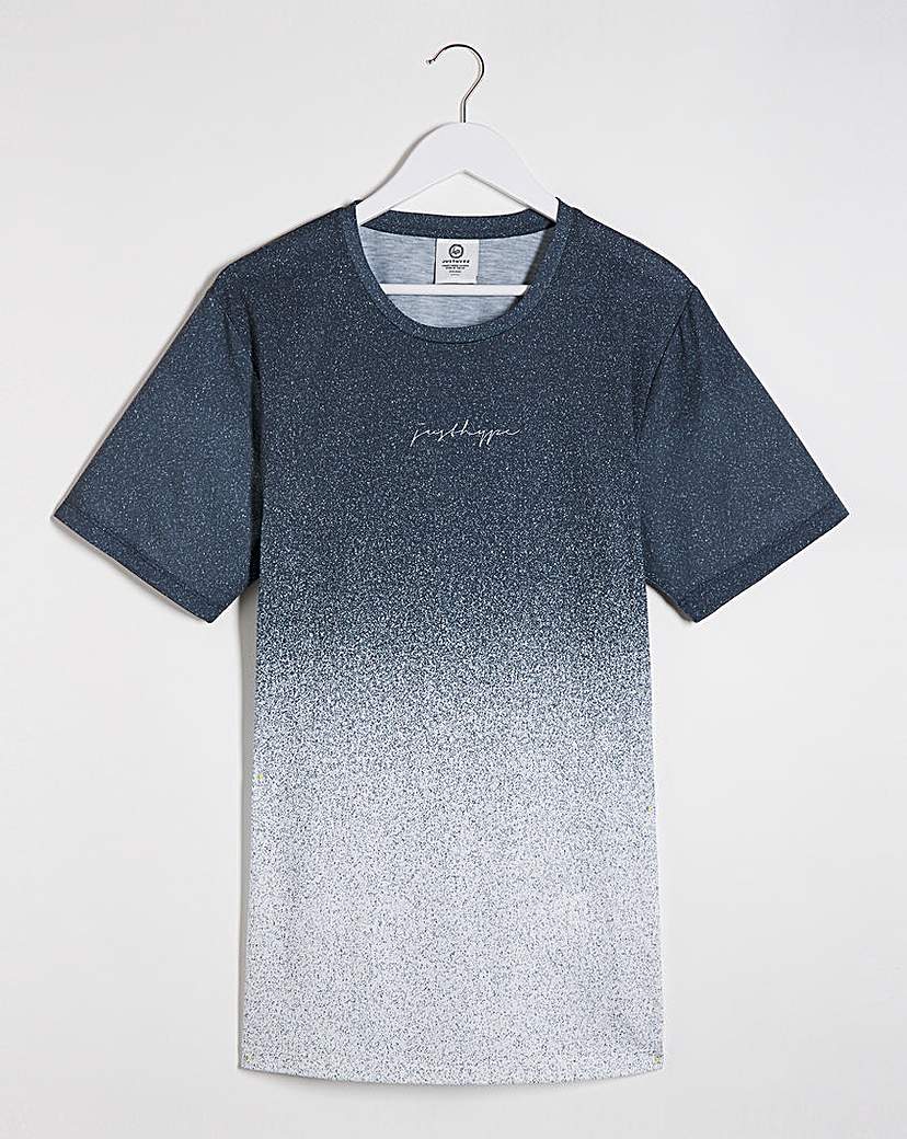 Image of Hype Blue Speckle Fade T-Shirt Long
