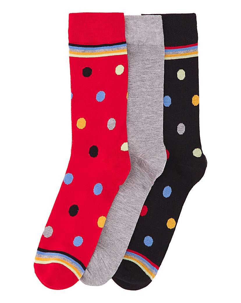Image of Wild Feet Polka Dot 3 Pack Socks