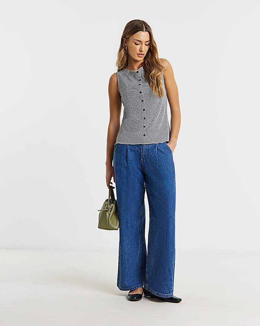 Gingham Button Through