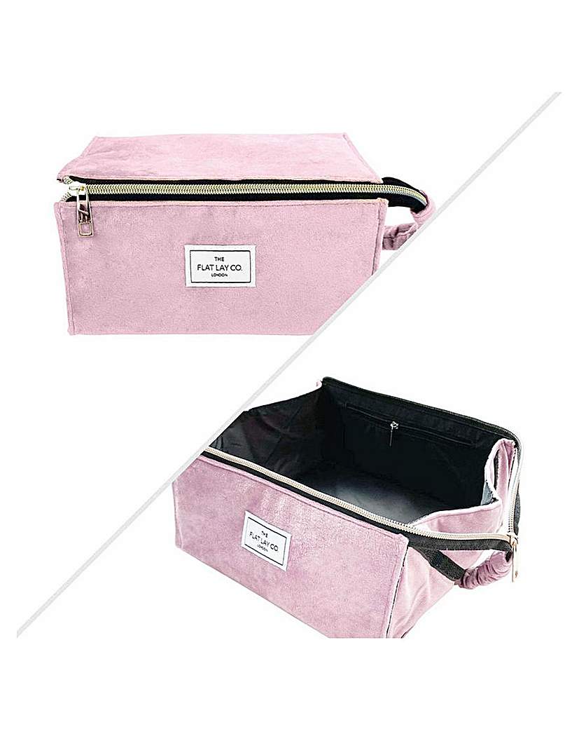 Makeup Box Bag - Pink Velvet