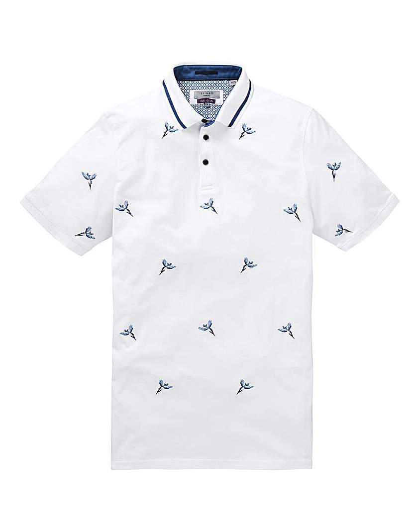 Image of Ted Baker Tall Embroidered Polo Shirt