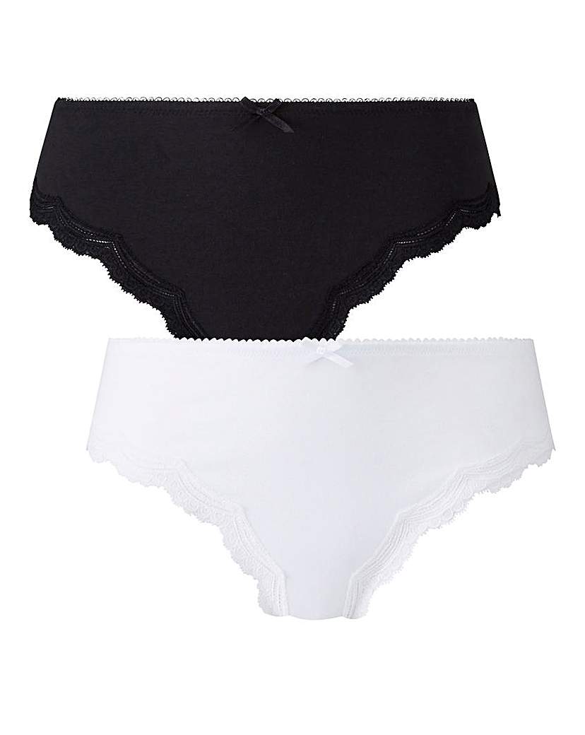 Image of 2 Pack Sophie Cotton Black/White Briefs