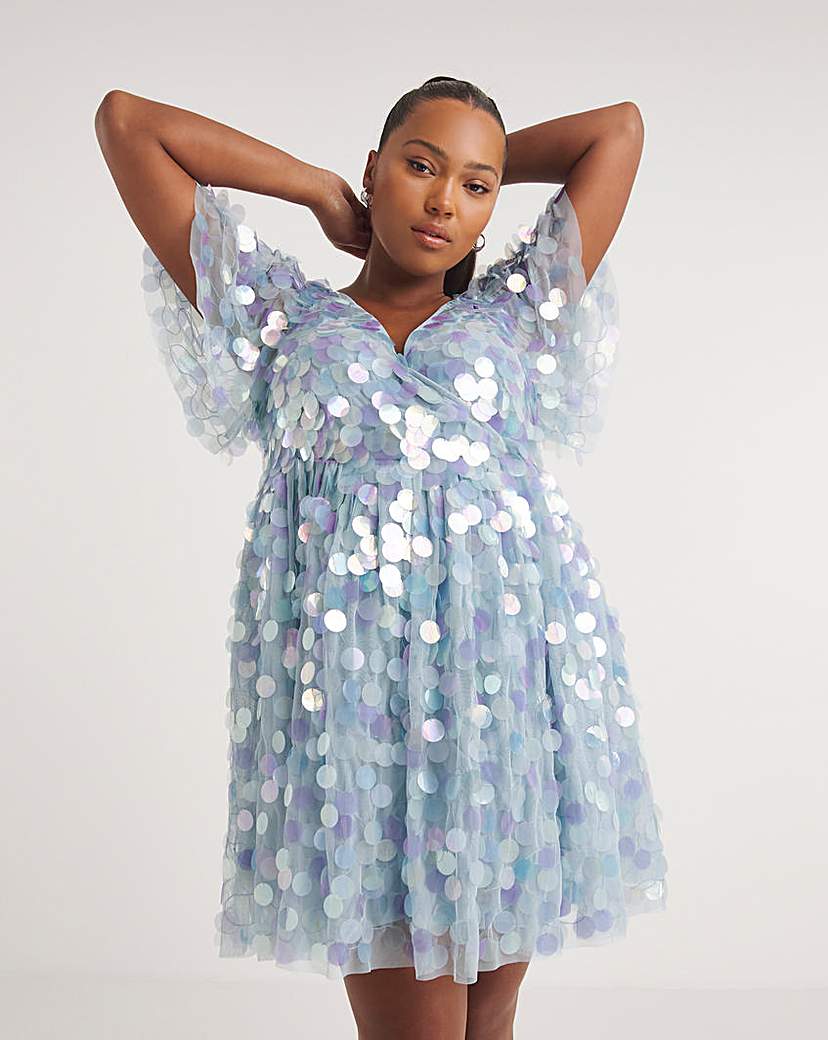 Maya Curve Wrap Front Floral Dress