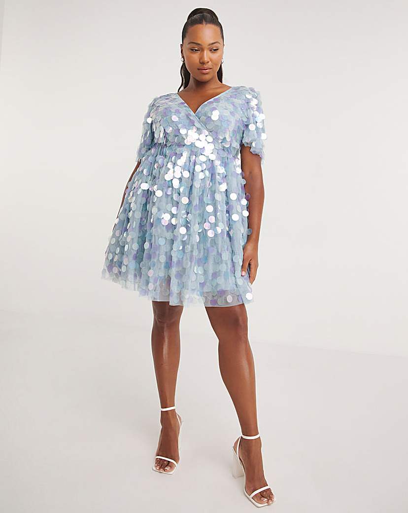 Maya Curve Wrap Front Floral Dress