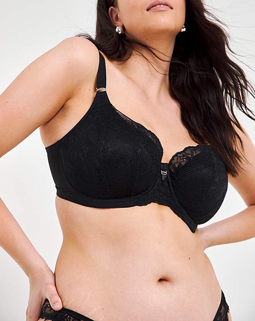 Elomi Brianna Padded Half Cup Bra Black