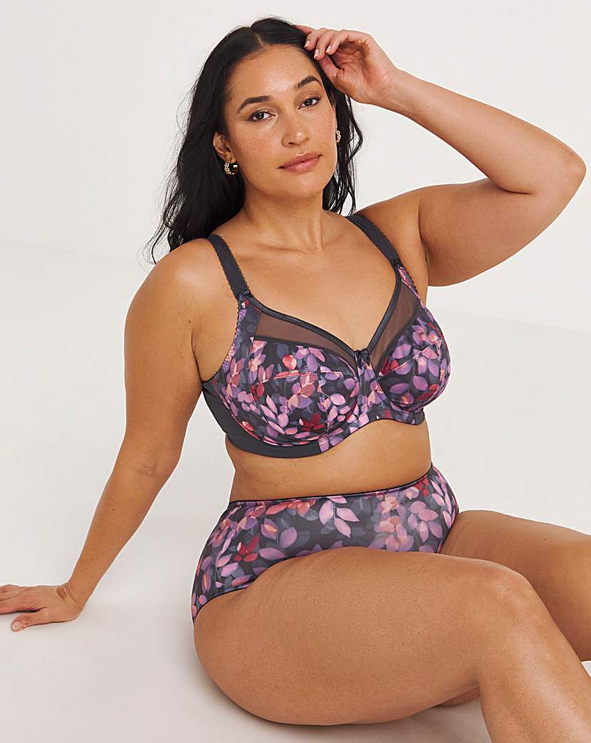 Goddess Kayla Full Cup Bra Purple Print