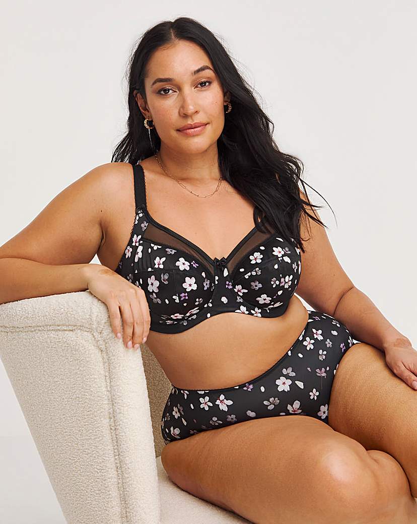 Goddess Kayla Full Cup Bra Black Print