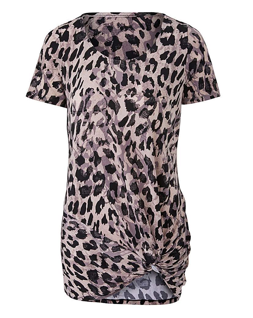 Image of Leopard Print Twist Knot Top