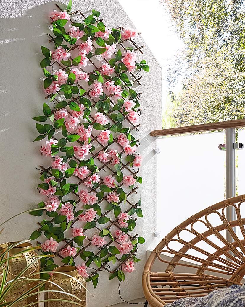 Pre-Lit Solar Blossom Trellis