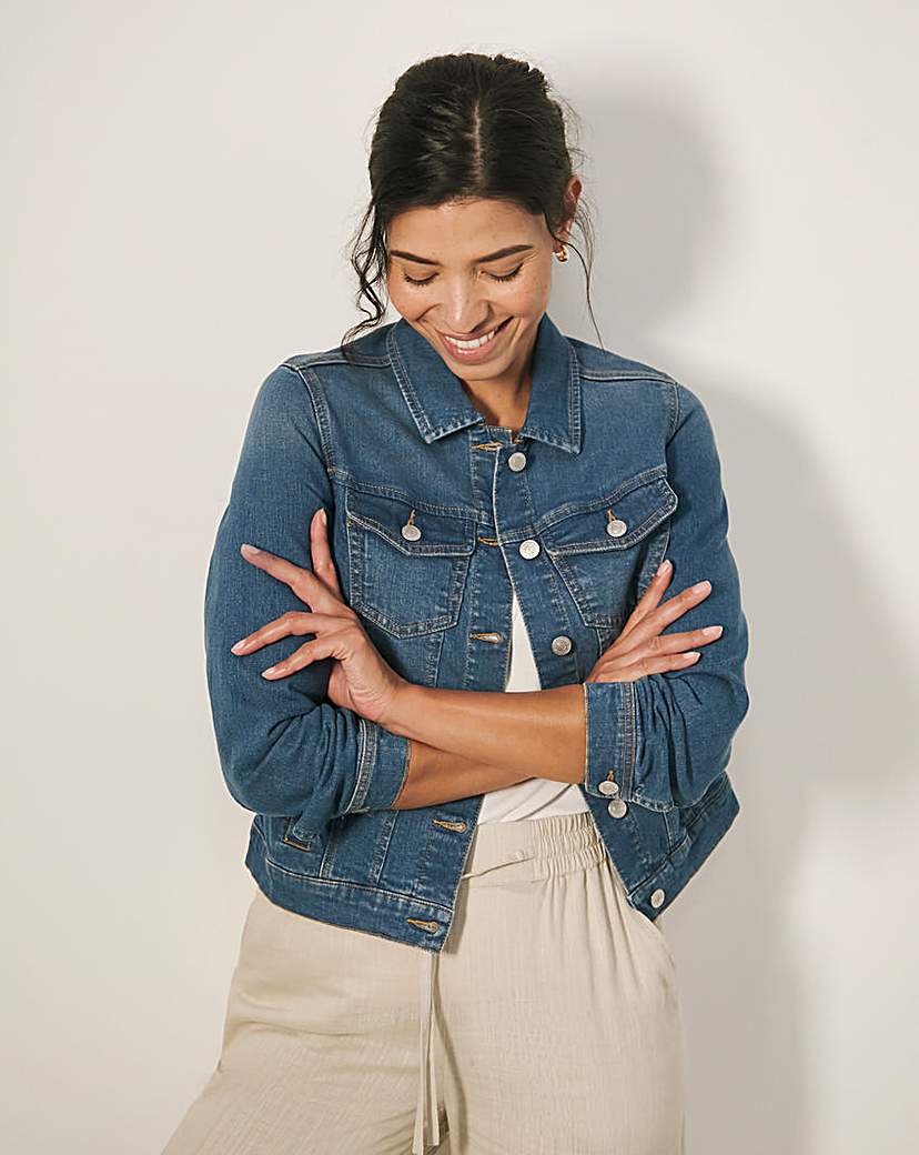 Mid Blue Western Denim Jacket