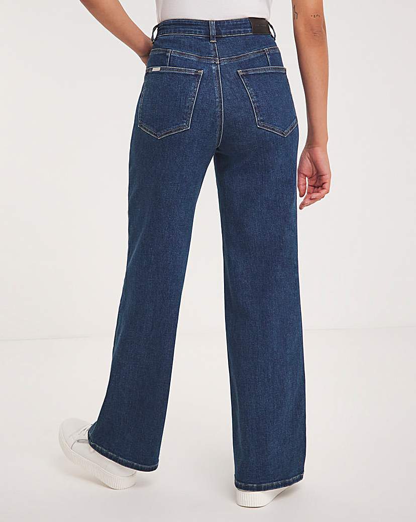Pocket Front Wide Leg Jeans