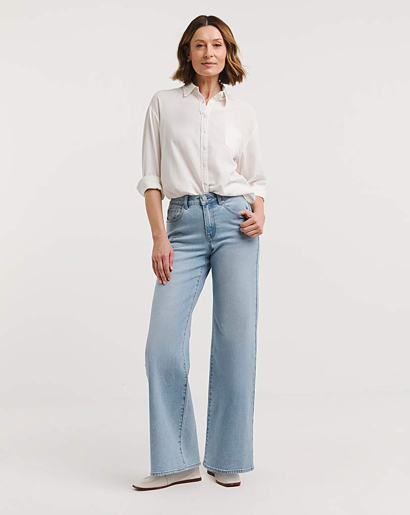 Light Blue Wide Leg Jeans