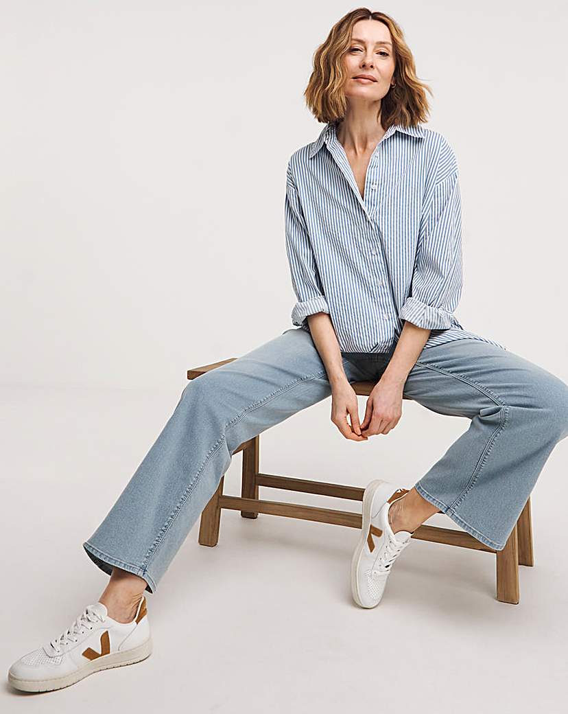 Light Blue Wide Leg Jeggings