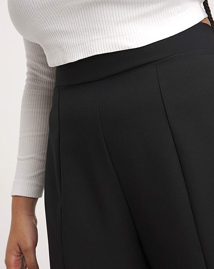 Split Front Wide Leg Trousers