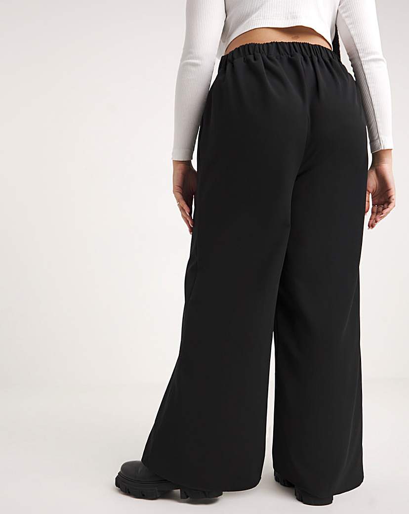 Split Front Wide Leg Trousers