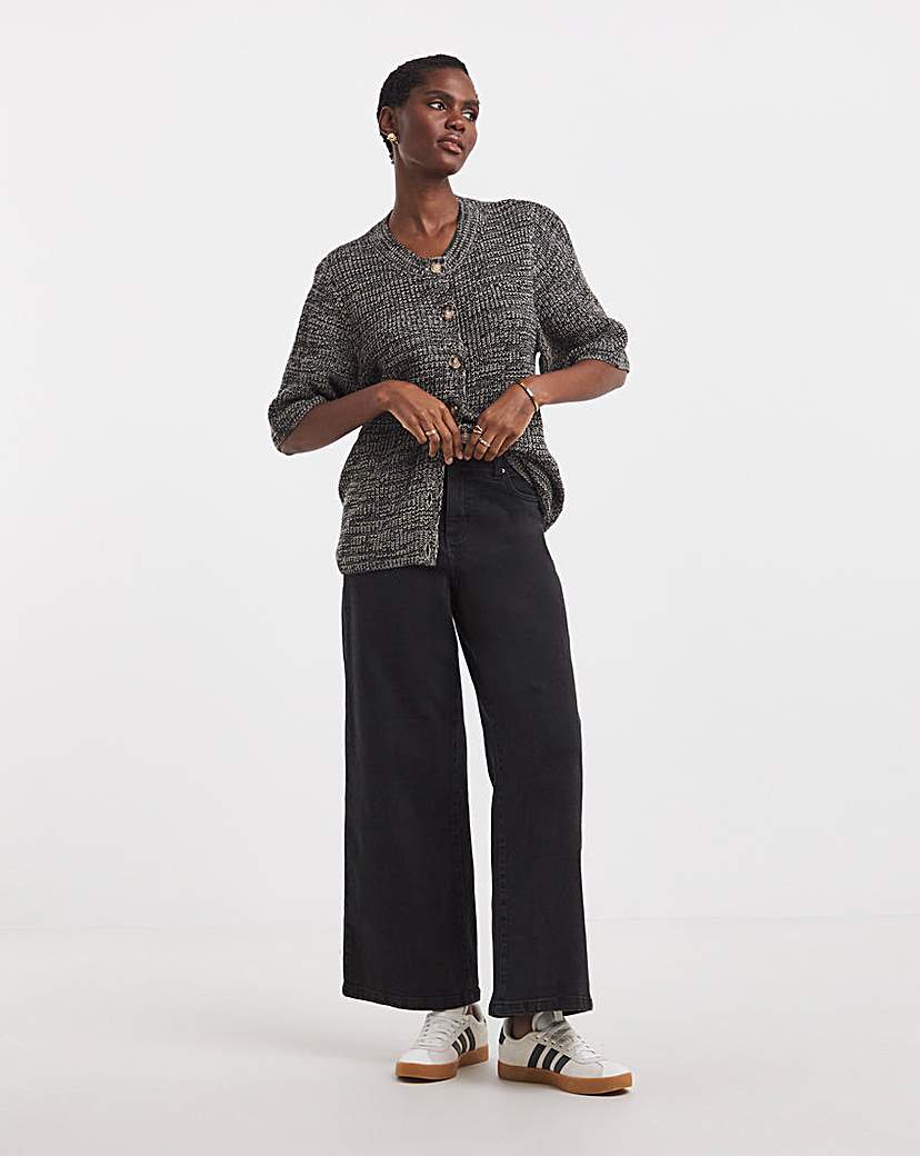 Magisculpt Washed Black Wide Leg Jeans