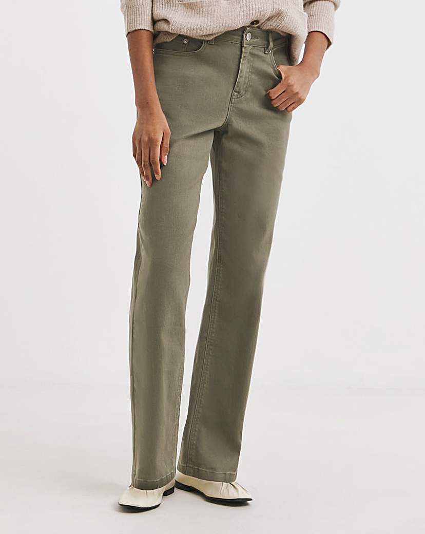 Khaki Straight Leg Jean
