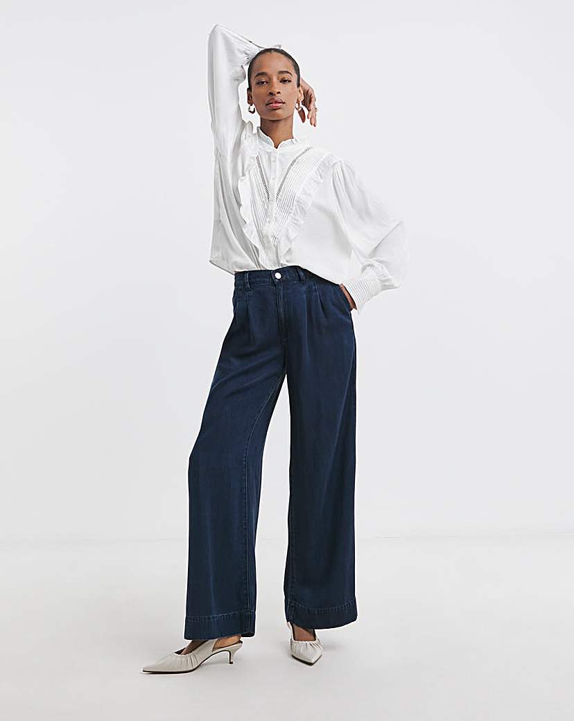 New In - Indigo Lyocell Wide Leg Jeans