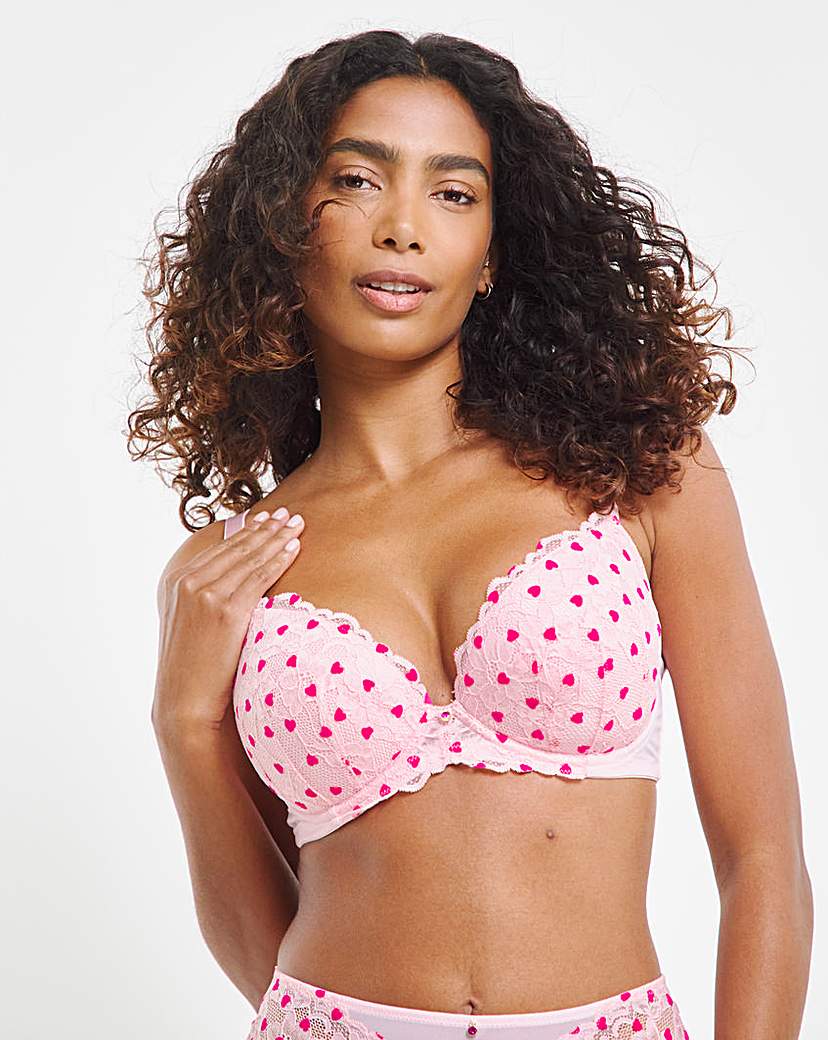 New In - Ann Summers Sexy Lace Plunge Bra Pink