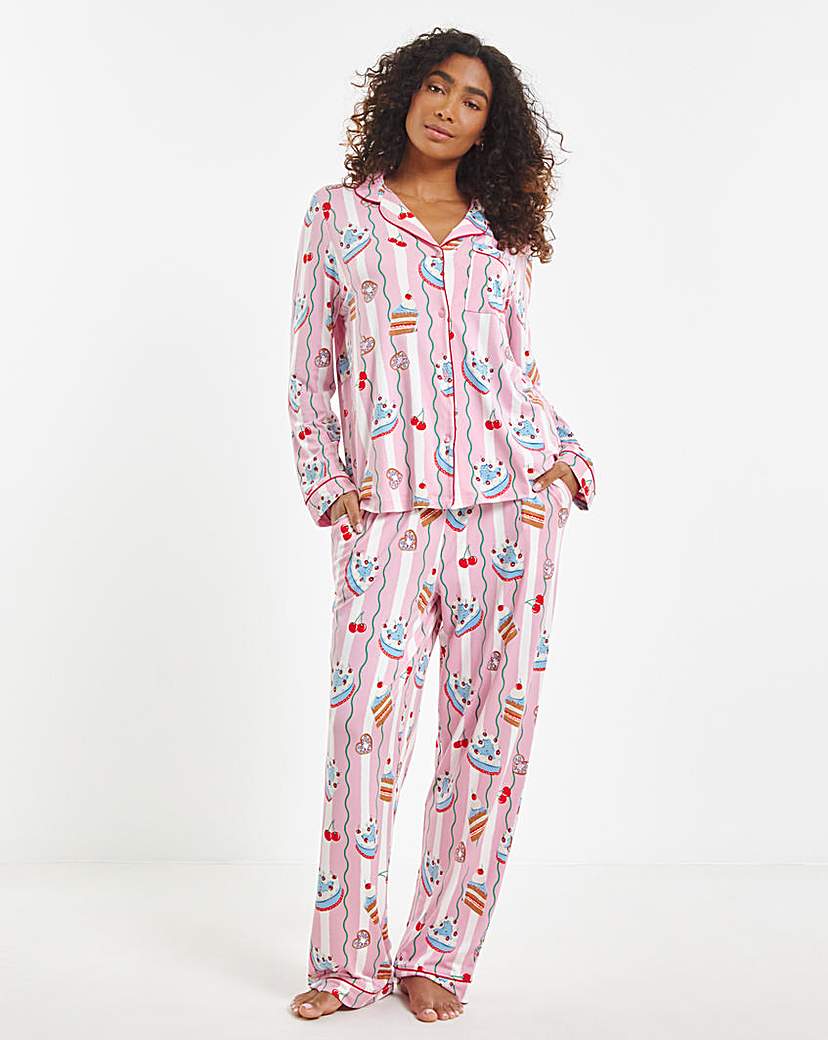 Chelsea Peers Jersey Cake Stripe PJ Set