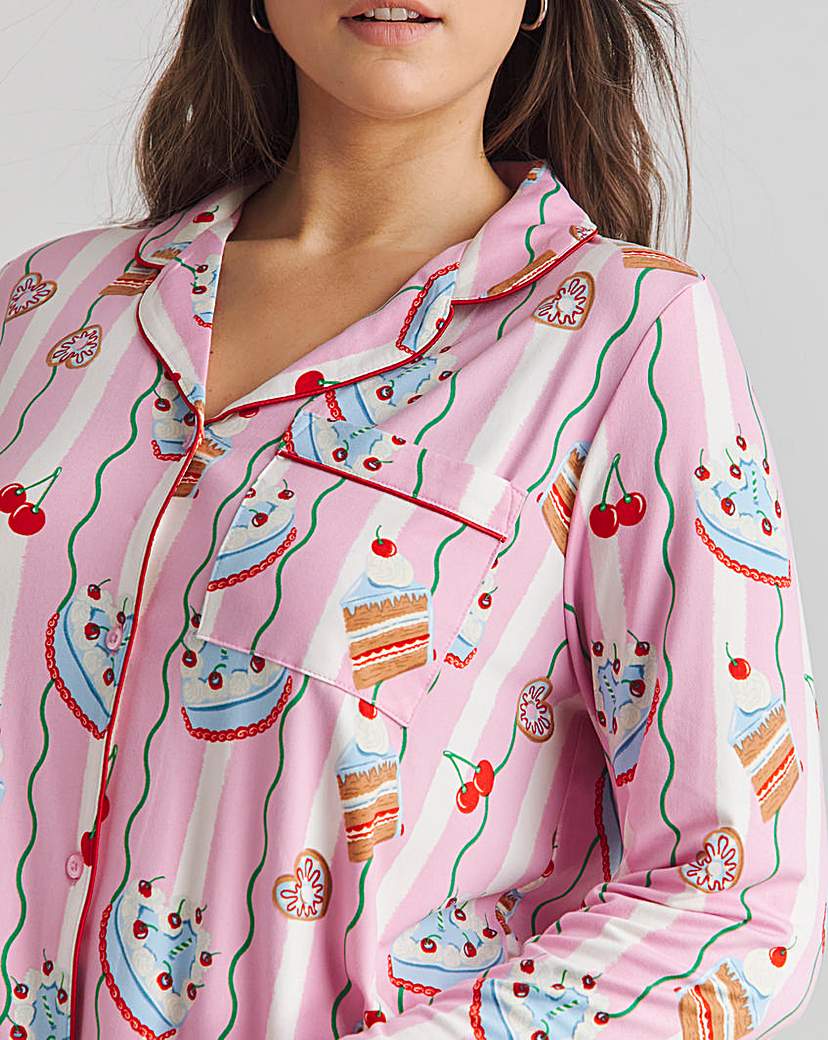 Chelsea Peers Jersey Cake Stripe PJ Set