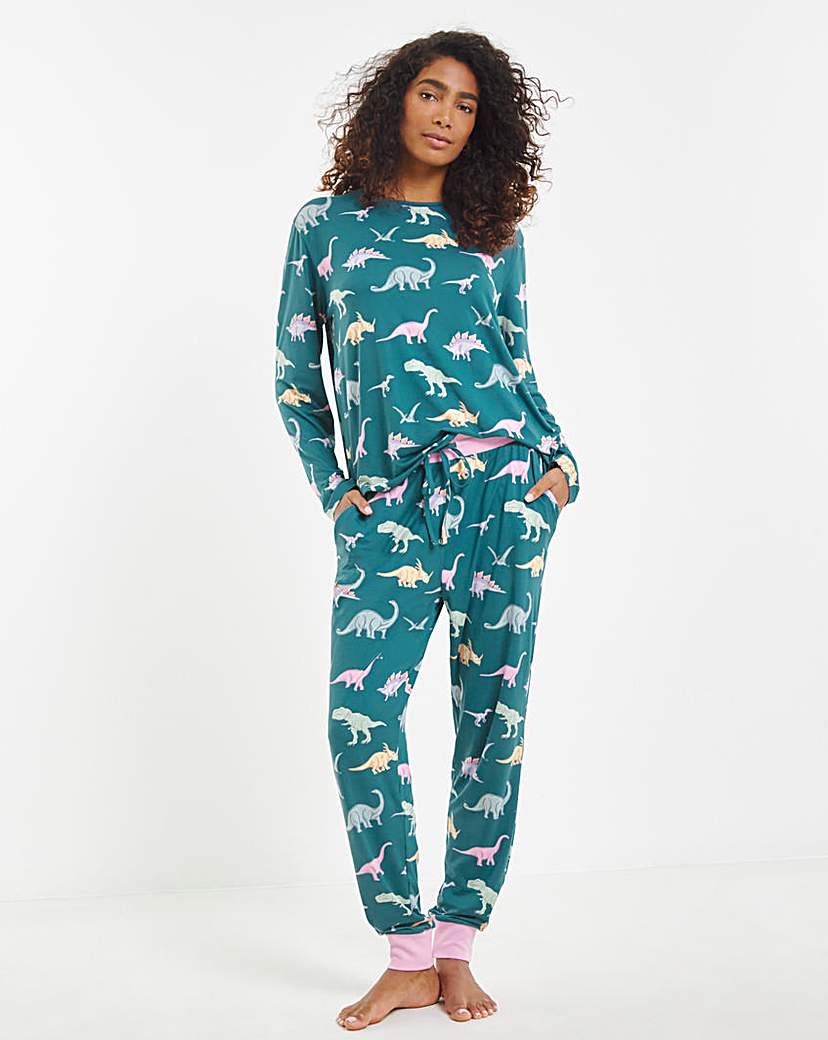 Chelsea Peers Ditsy Dino Crew PJ Set