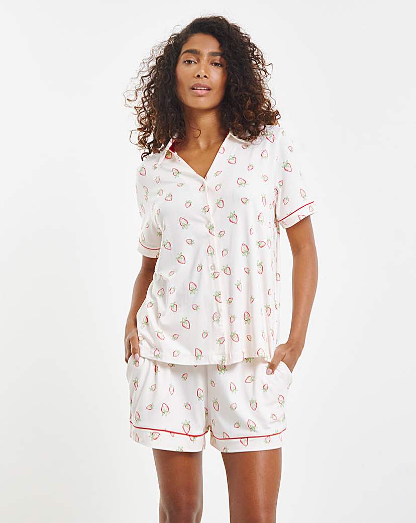 Chelsea Peers Ditsy Strawberry PJ Set