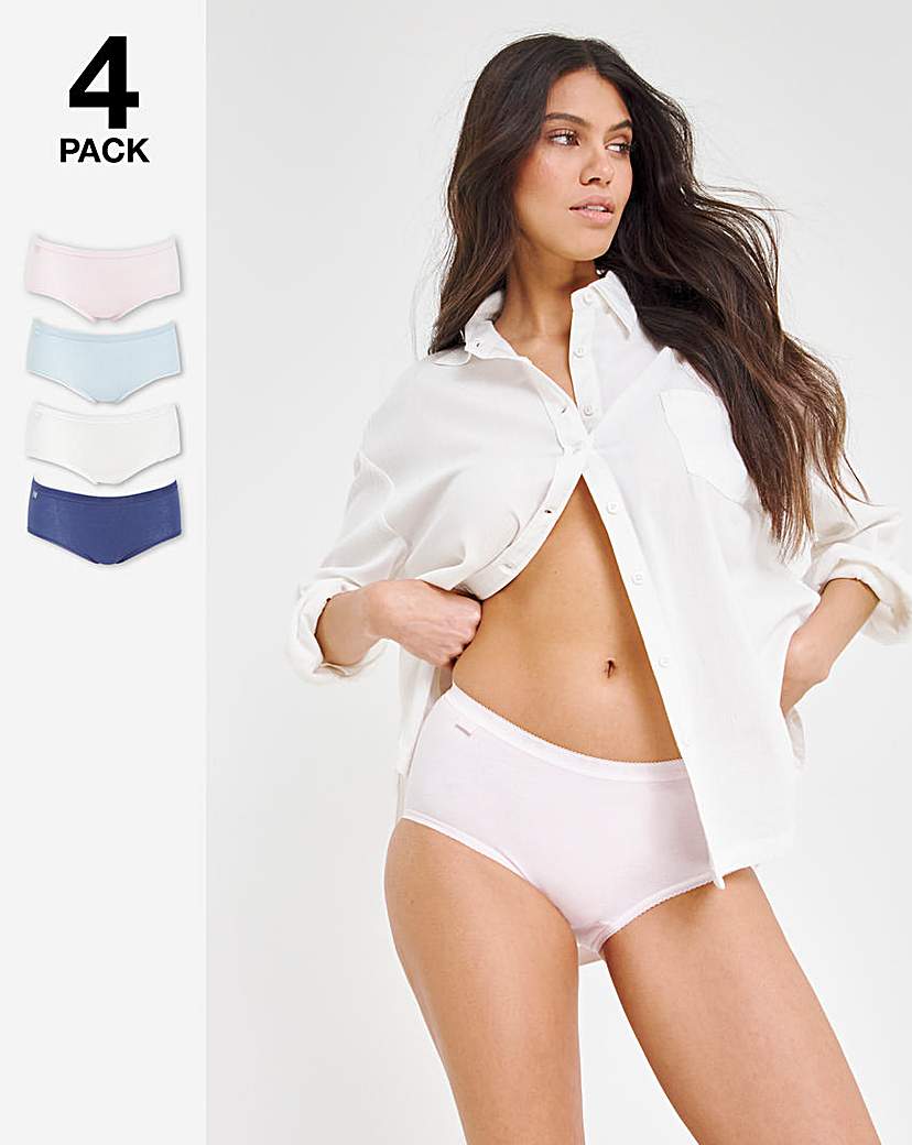 Sloggi 4Pk Basic Midi Knicker Blue Multi