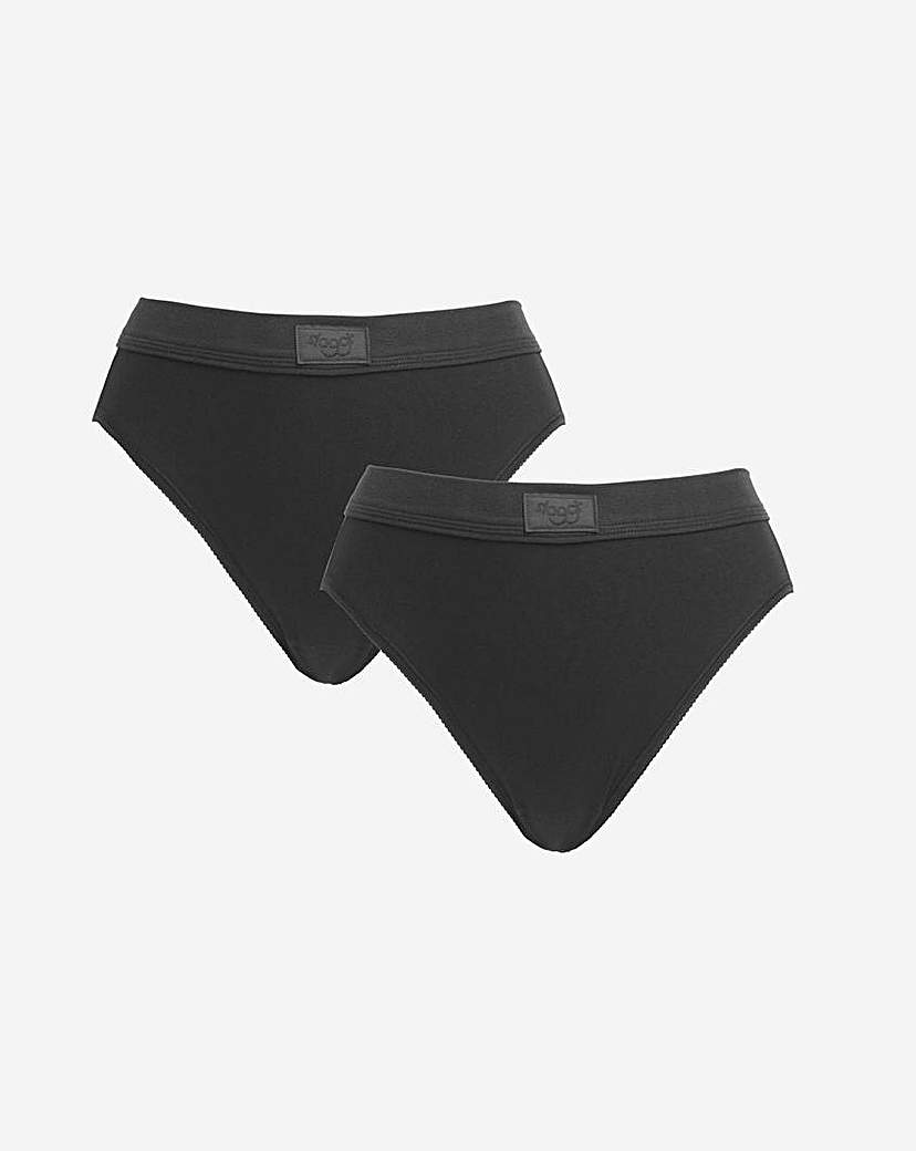Sloggi 2Pk Comfort Tai Knicker Black