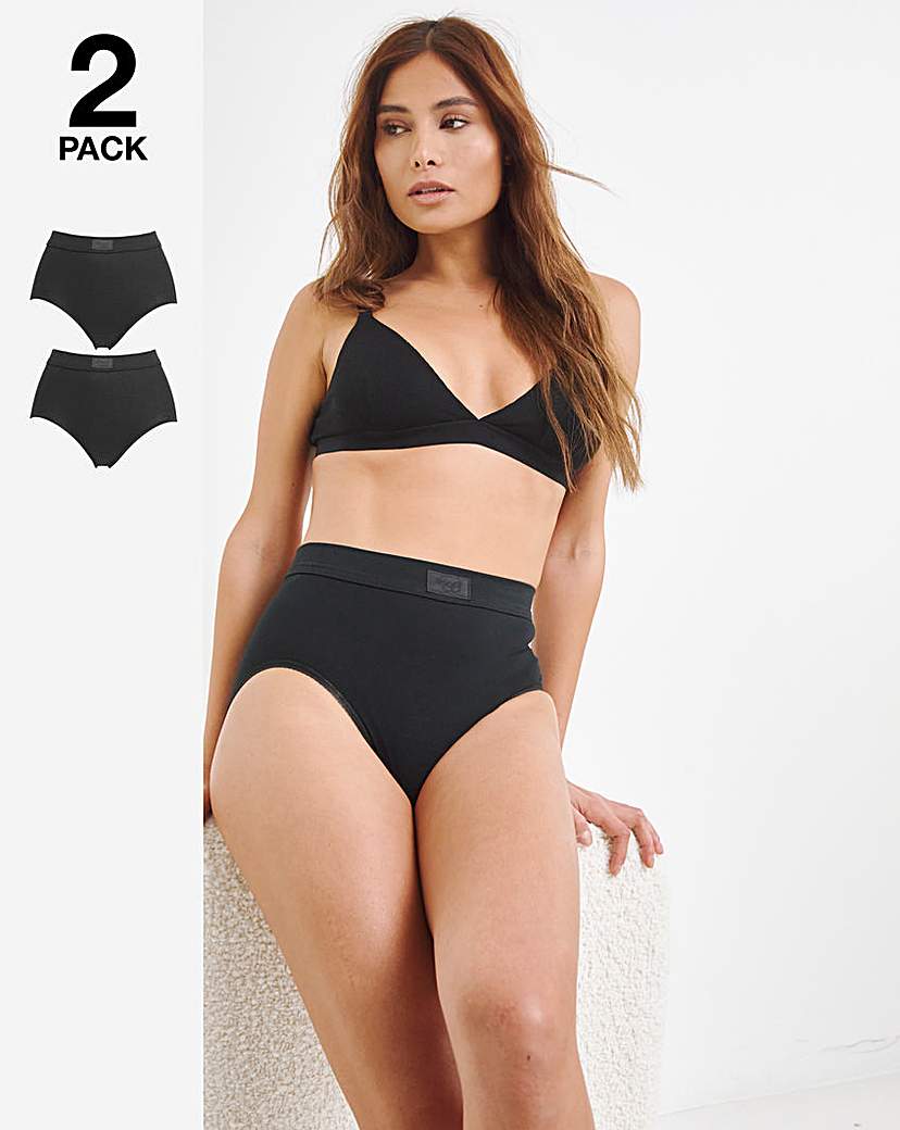 Sloggi 2Pk Comfort Maxi Knicker Black