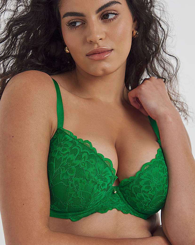 Ann Summers Sexy Lace Plunge Bra Green