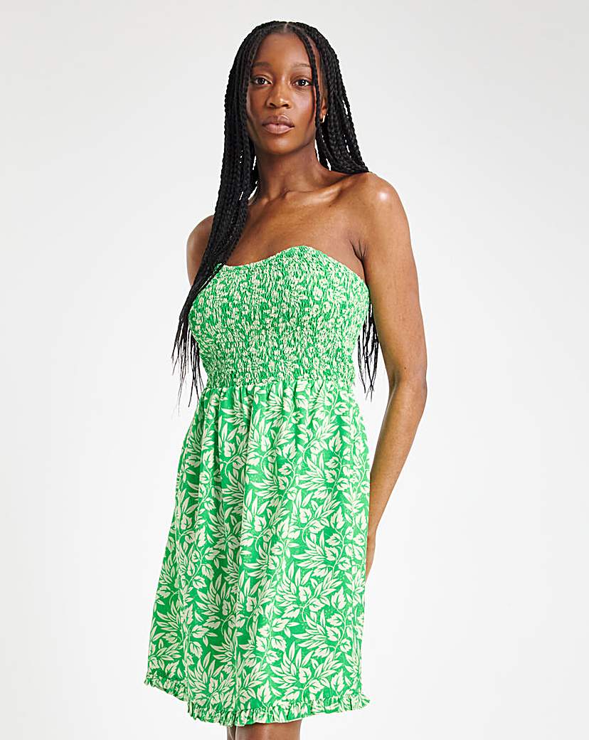 Joe Browns Leaf Print Short Beach Dress