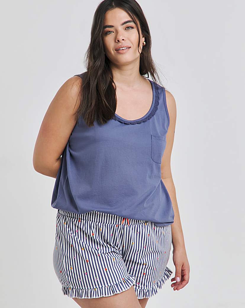 Joe Browns Nautical Short Pyjama Set - Blue Multi-Coloured