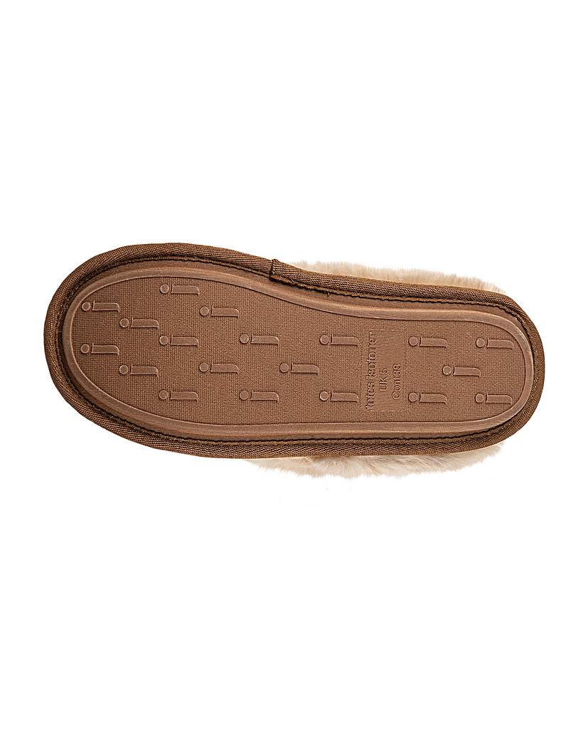 isotoner Ladies Suede Mule Slippers