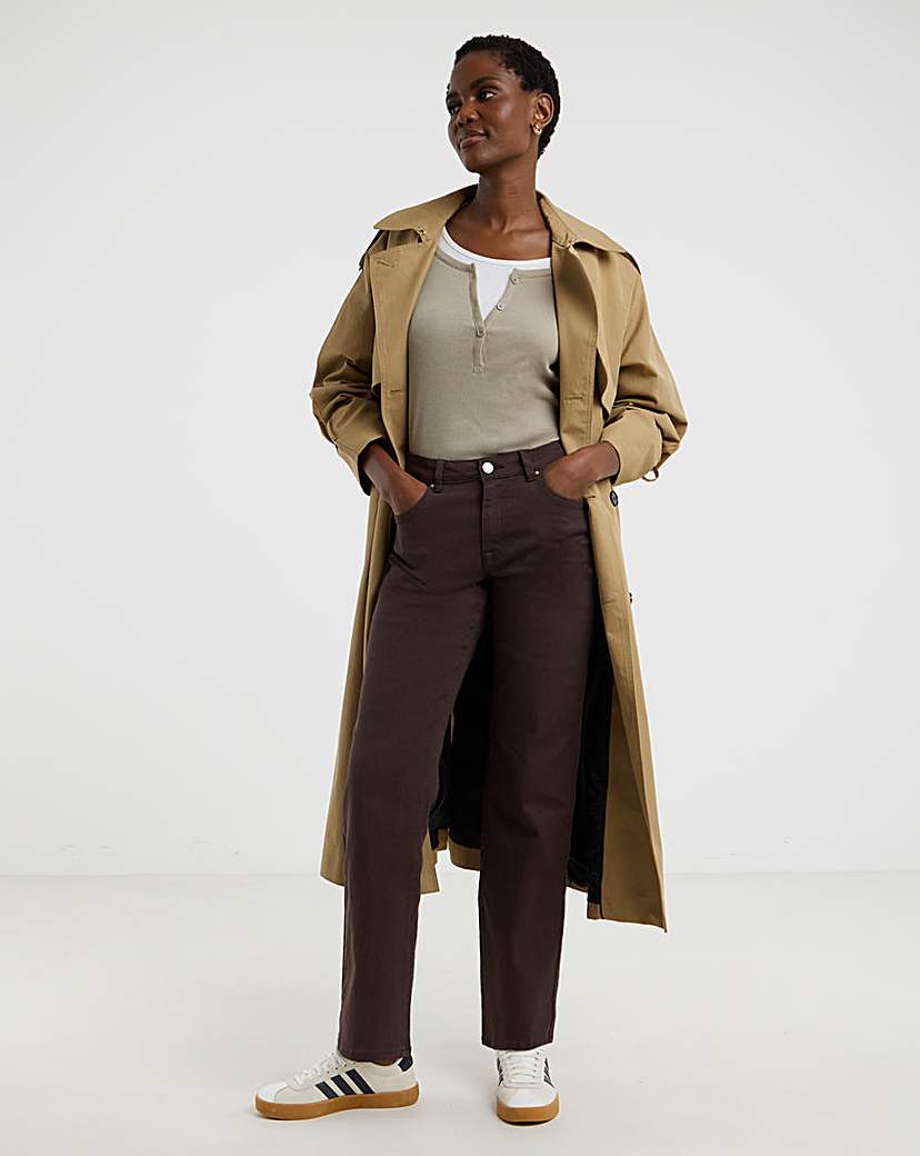 Chocolate Authentic Straight Leg Jeans | Fashion World