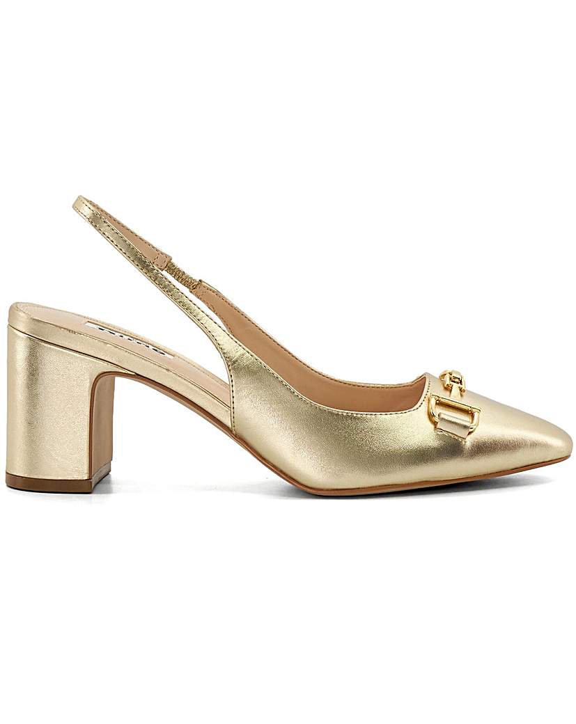 Dune Detailed Court Shoes - Gold