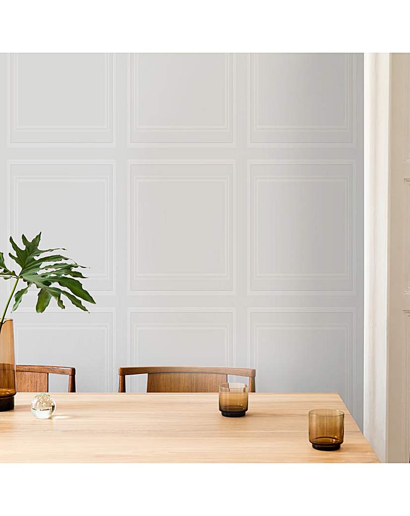 Superfresco Wood Panelling White W/paper