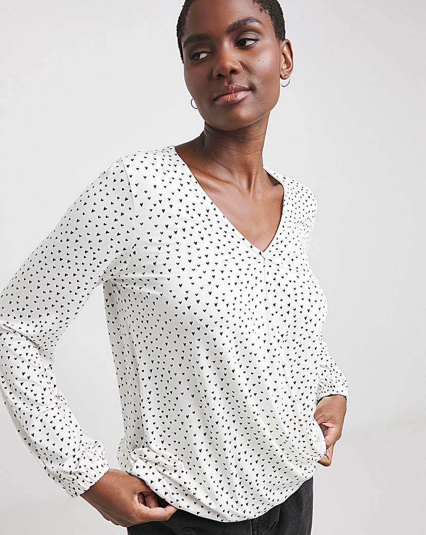 Wrap Bubble Hem Top