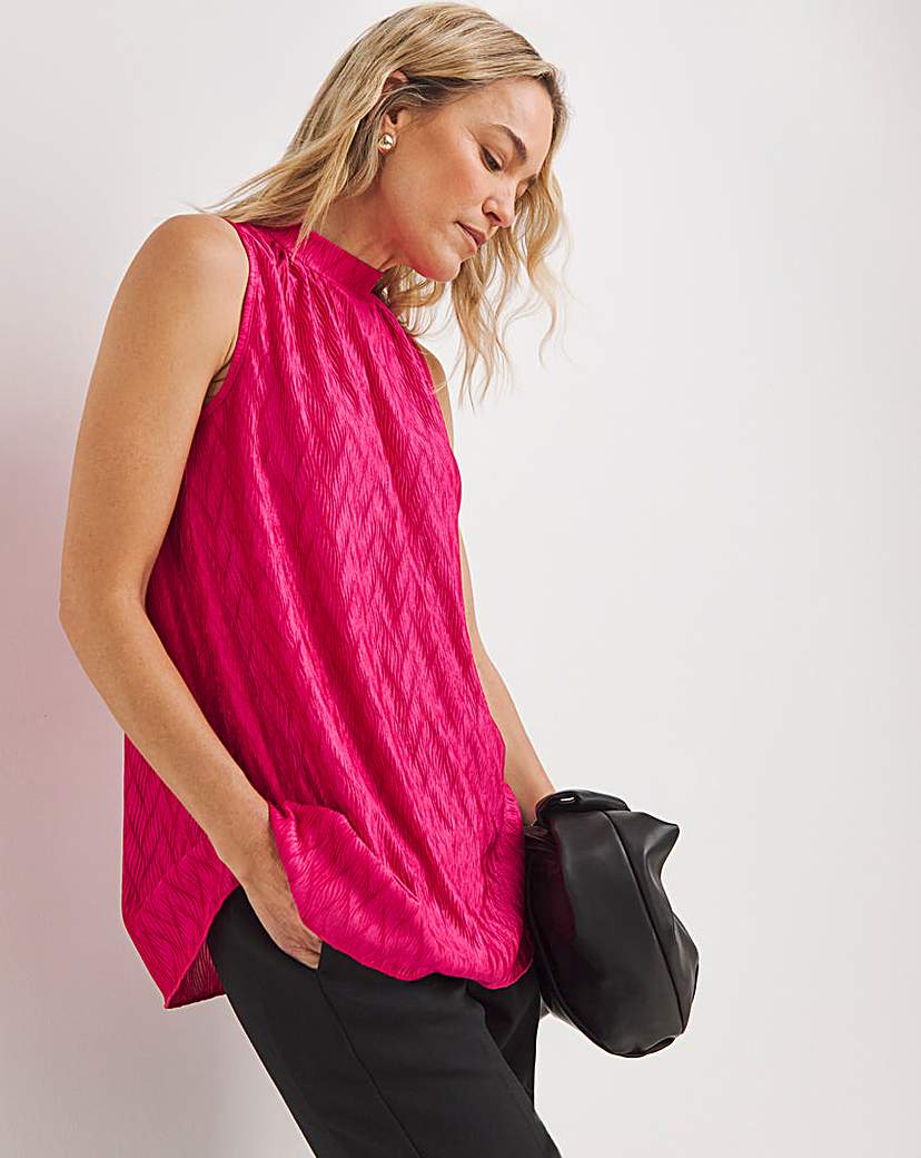 Halter Neck Pleated Top