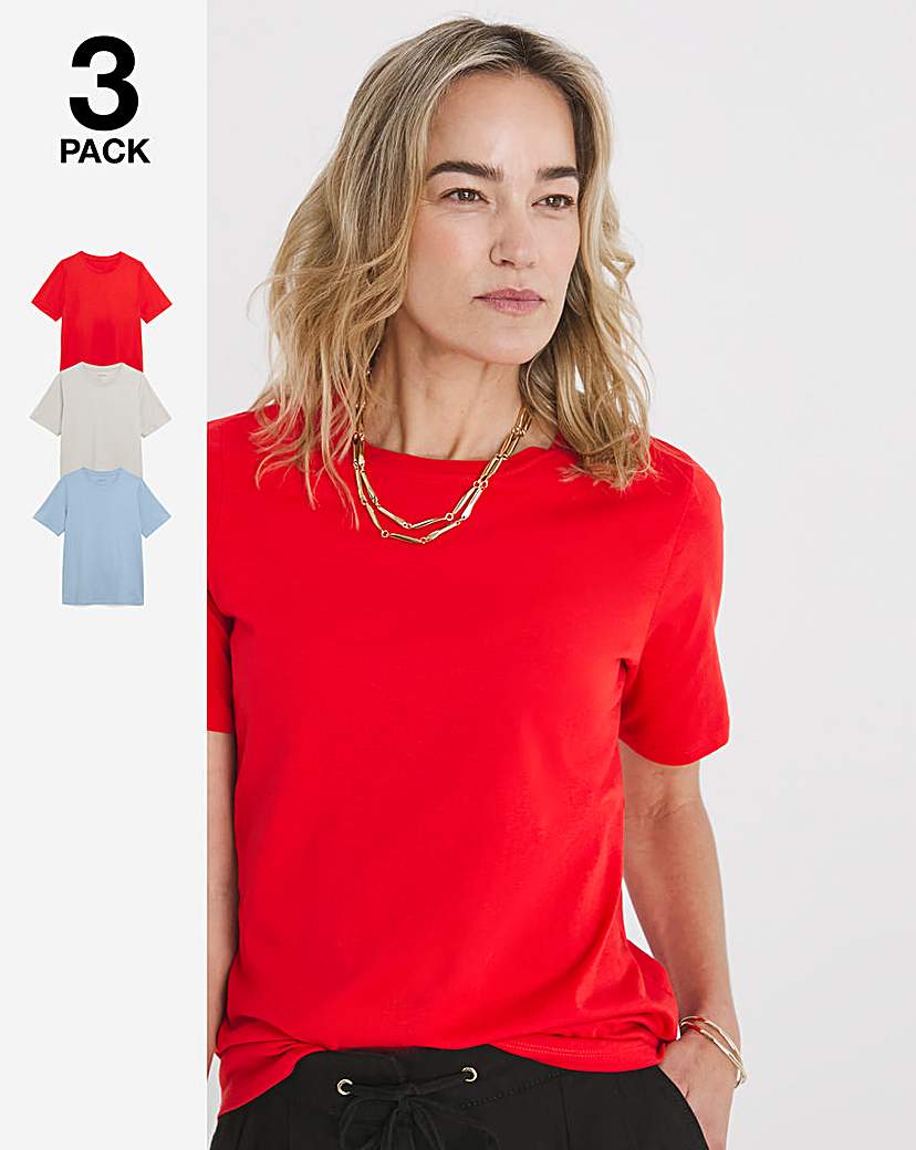 New In - 3 Pack Crew Neck Short Sleeve T-Shirts